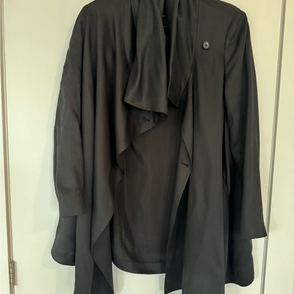 All Saints Hoxton coat in black (stock photo is grey) - Picture 3 of 3
